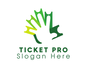 Green Ticket Hand logo