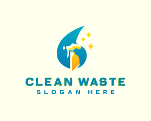 Disinfection Cleaning Sanitation logo design