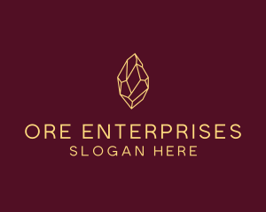 Minimalist Gem Stone  logo design