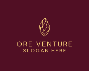 Minimalist Gem Stone  logo design