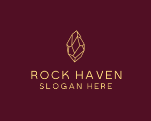 Minimalist Gem Stone  logo design