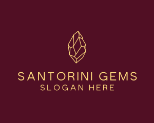 Minimalist Gem Stone  logo design