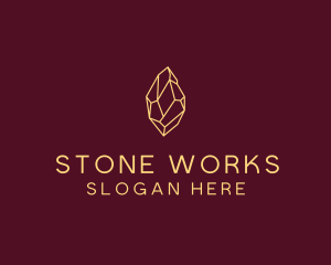 Minimalist Gem Stone  logo design