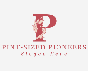 Natural Leaves Letter P logo design