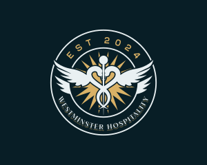 Health Caduceus Hospital logo design