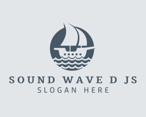 Ocean Galleon Ship  logo design