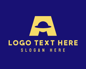 Space Alien Letter A  logo