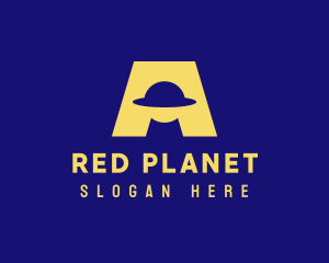 Space Alien Letter A  logo