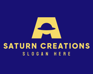 Space Alien Letter A  logo