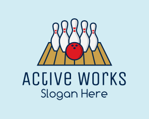 Modern Bowling Game logo design