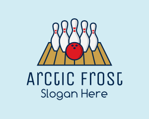 Modern Bowling Game logo design