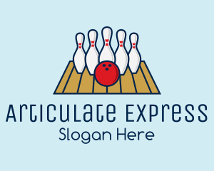 Modern Bowling Game logo design