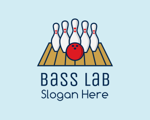 Modern Bowling Game logo design