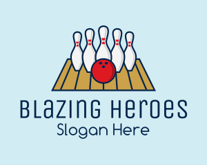 Modern Bowling Game logo design