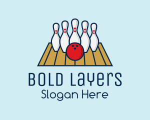 Modern Bowling Game logo design