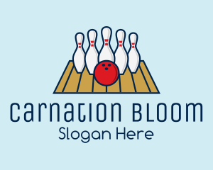 Modern Bowling Game logo design