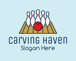 Modern Bowling Game logo design