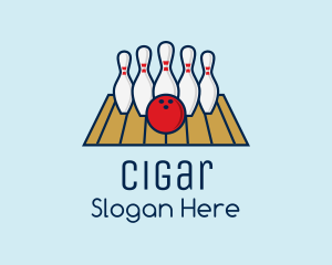 Modern Bowling Game logo design