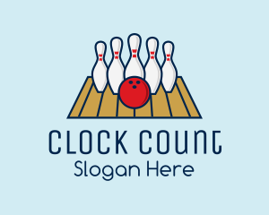 Modern Bowling Game logo design