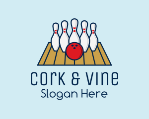 Modern Bowling Game logo design