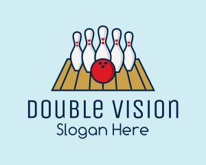 Modern Bowling Game logo design