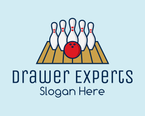 Modern Bowling Game logo design