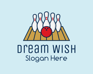 Modern Bowling Game logo design