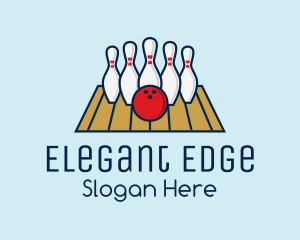 Modern Bowling Game logo design