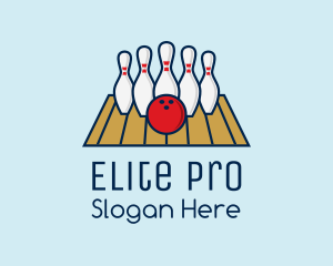 Modern Bowling Game logo design