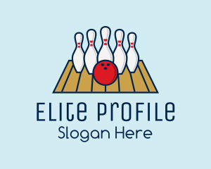 Modern Bowling Game logo design