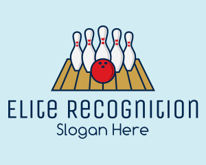 Modern Bowling Game logo design