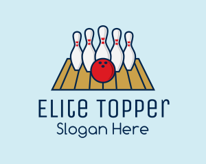 Modern Bowling Game logo design