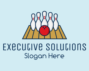 Modern Bowling Game logo design