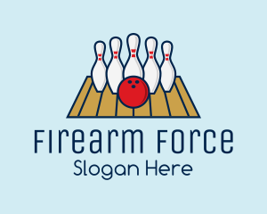 Modern Bowling Game logo design