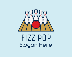 Modern Bowling Game logo design