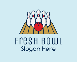 Modern Bowling Game logo design