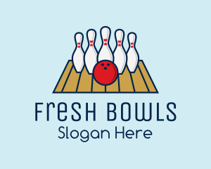 Modern Bowling Game logo design