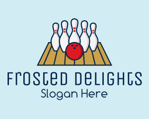 Modern Bowling Game logo design