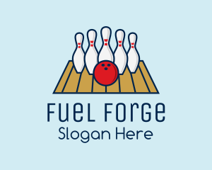 Modern Bowling Game logo design