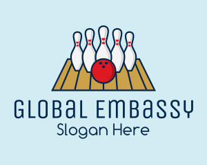 Modern Bowling Game logo design