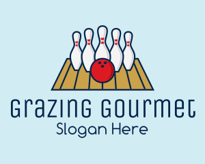 Modern Bowling Game logo design