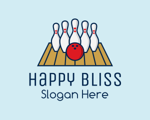 Modern Bowling Game logo design