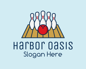 Modern Bowling Game logo design