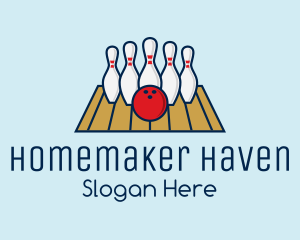 Modern Bowling Game logo design