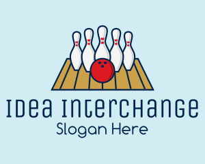 Modern Bowling Game logo design