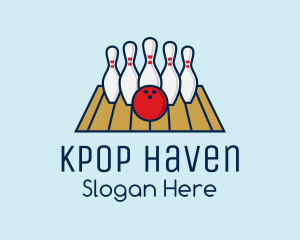 Modern Bowling Game logo design