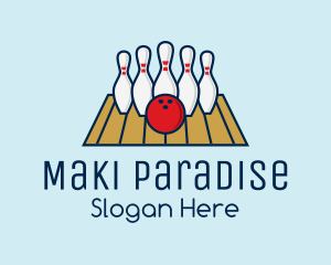 Modern Bowling Game logo design