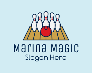 Modern Bowling Game logo design