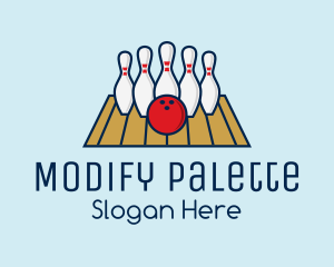 Modern Bowling Game logo design