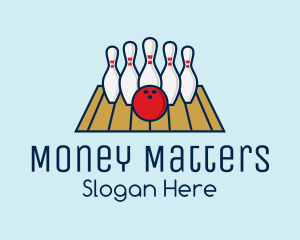 Modern Bowling Game logo design